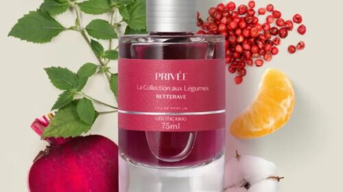 Imagem do perfume de luxo de O Boticário, Privée La Collection Aux Légumes Betterave Eau De Parfum.